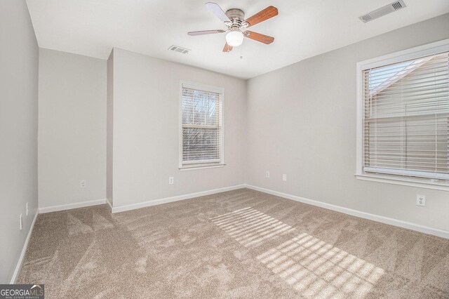 4319 Alysheba Dr, Fairburn, GA 30213 - carpeted empty room featuring a ceiling fan and baseboards