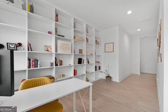 1290 Westboro Dr SW, Atlanta, GA 30310 - home office featuring recessed lighting, baseboards, and light wood-style floors