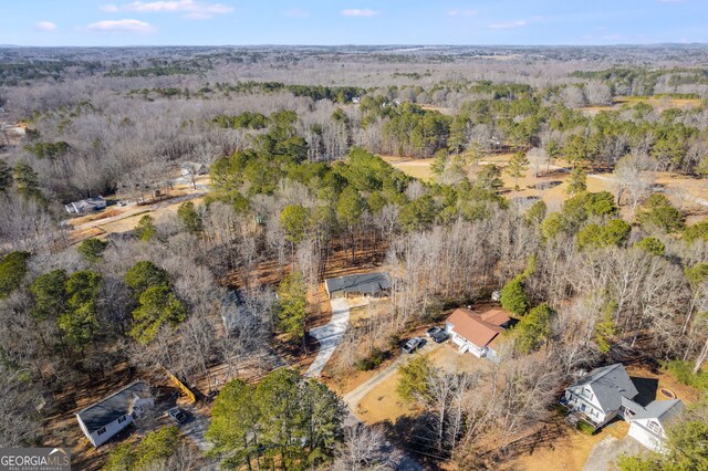 132 Pinnacle Way, Carrollton, GA 30117 - drone / aerial view featuring a forest view