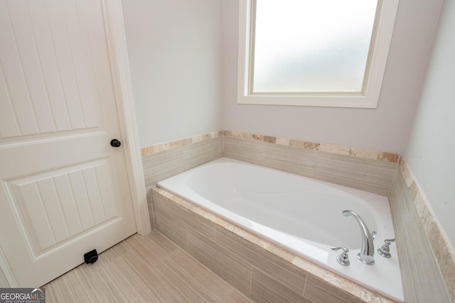 bathroom with a bath