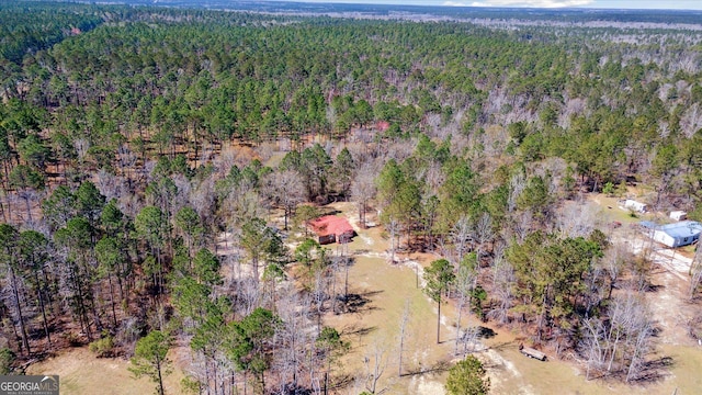 97 Meadow Rd, Swainsboro, GA 30401 - drone / aerial view featuring a forest view
