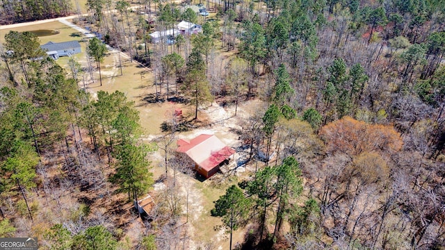 97 Meadow Rd, Swainsboro, GA 30401 - drone / aerial view featuring a wooded view