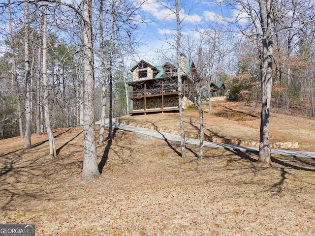 272 Clarice Ln, Sautee Nacoochee, GA 30571 - rear view of house featuring a wooden deck