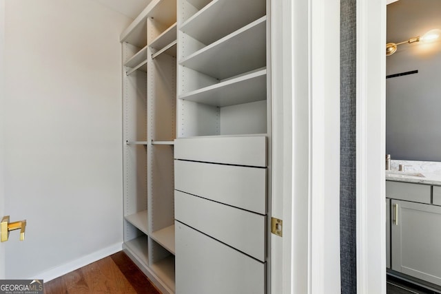 closet with a sink