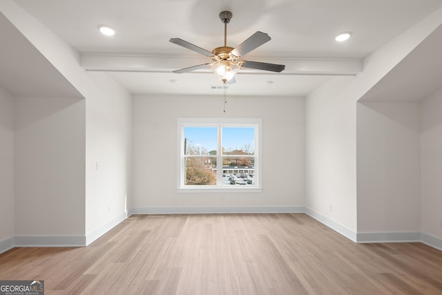 2219 Nena Way Unit 22, Tucker, GA 30084 - additional living space with light wood finished floors, visible vents, ceiling fan, baseboards, and recessed lighting