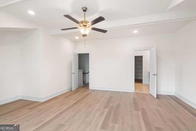 2219 Nena Way Unit 22, Tucker, GA 30084 - empty room featuring light wood finished floors, recessed lighting, baseboards, and a ceiling fan