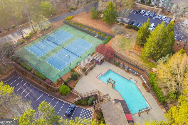 birds eye view of property