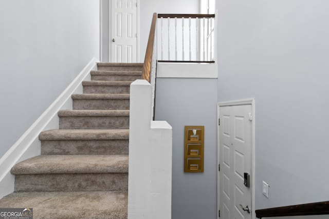 view of stairway