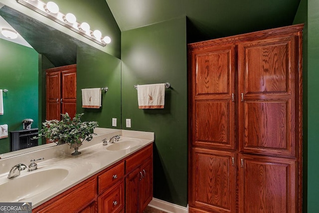 36 Blackthorn Ln, Colbert, GA 30628 - full bath featuring lofted ceiling and double vanity
