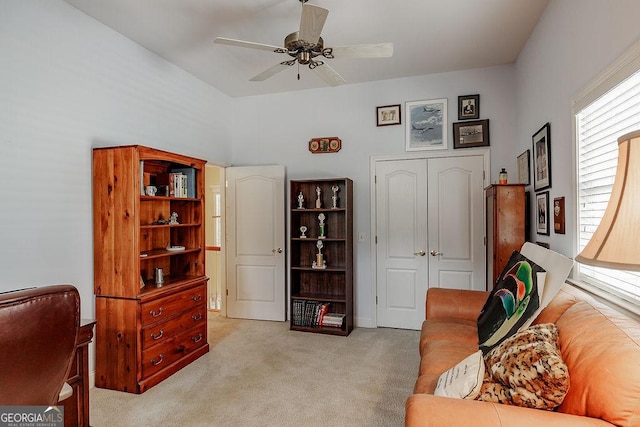 36 Blackthorn Ln, Colbert, GA 30628 - office space with light carpet and ceiling fan