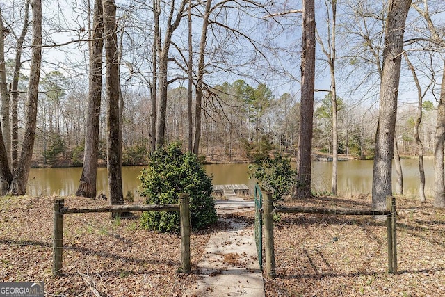 36 Blackthorn Ln, Colbert, GA 30628 - view of yard with fence and a water view