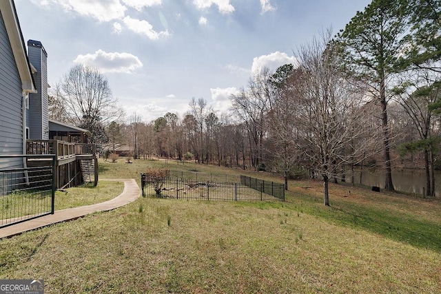 36 Blackthorn Ln, Colbert, GA 30628 - view of yard featuring a wooden deck