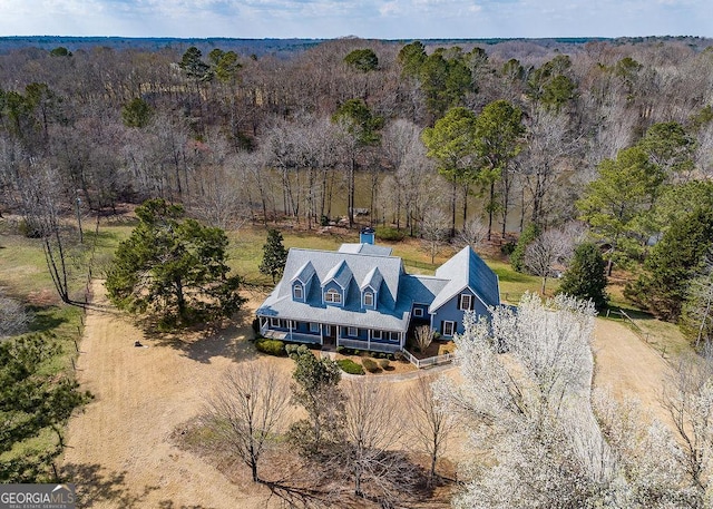 36 Blackthorn Ln, Colbert, GA 30628 - aerial view of property and surrounding area with a heavily wooded area