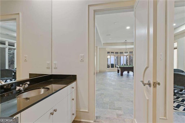 510 Covington Cv, Alpharetta, GA 30022 - bathroom with billiards table and vanity