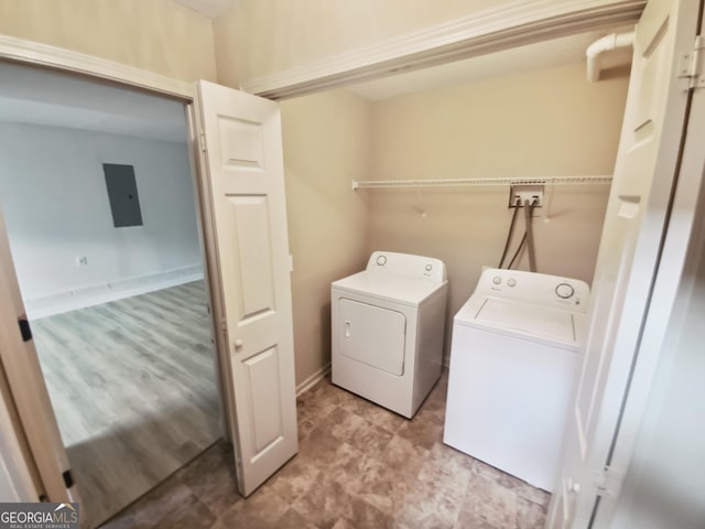 10 Jasmine Ln SW, Euharlee, GA 30120 - clothes washing area with washing machine and dryer and electric panel
