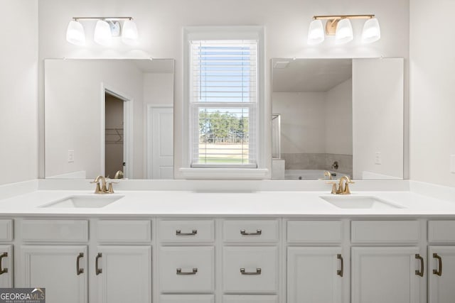 119 Peachwood Ln, Homer, GA 30547 - full bathroom with double vanity and a sink
