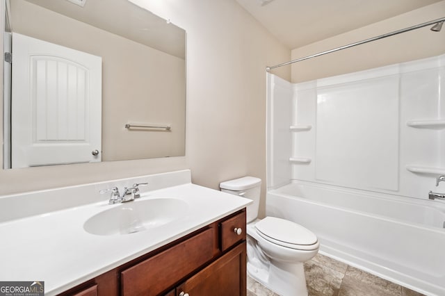 249 Madison Ave, Acworth, GA 30102 - full bathroom with toilet, vanity, and  shower combination