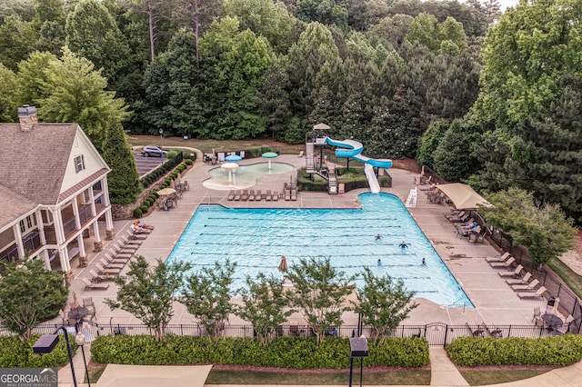 249 Madison Ave, Acworth, GA 30102 - pool featuring fence and a water slide