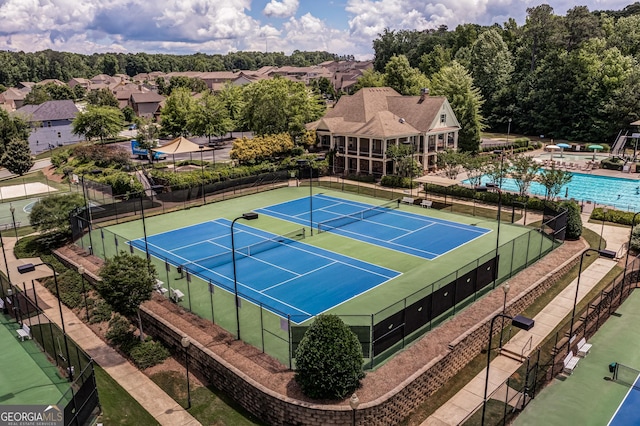 249 Madison Ave, Acworth, GA 30102 - view of tennis court featuring fence