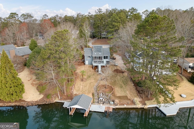 1190 Plantation Dr, Villa Rica, GA 30180 - bird's eye view featuring a water view
