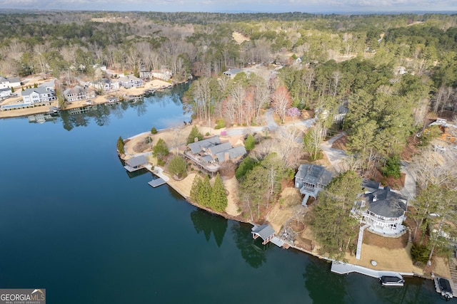 1190 Plantation Dr, Villa Rica, GA 30180 - aerial view featuring a forest view and a water view