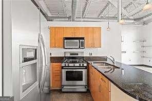 kitchen with a sink and stainless steel appliances