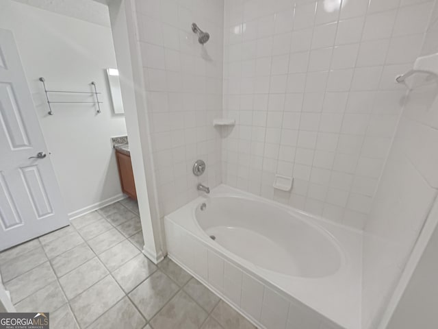 1250 Parkwood Cir SE Unit 300/230, Atlanta, GA 30339 - full bath with vanity, tile patterned floors, tub / shower combination, and baseboards