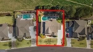 9085 Maple Run Trl, Gainesville, GA 30506 - drone / aerial view with a water view and a residential view
