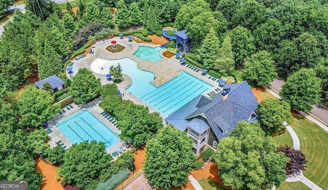 2044 Ripple Park Bnd, Canton, GA 30114 - drone / aerial view of a pool