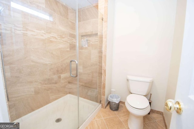 207 Lakeshore Way, Lagrange, GA 30240 - bathroom featuring a stall shower and tile patterned floors