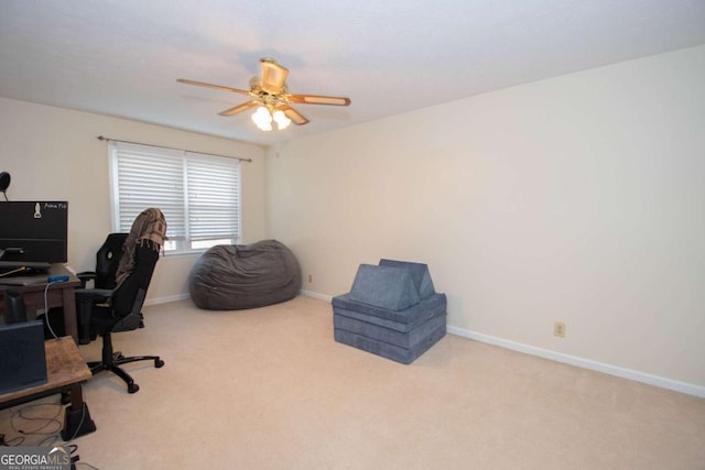 207 Lakeshore Way, Lagrange, GA 30240 - office with carpet flooring and a ceiling fan