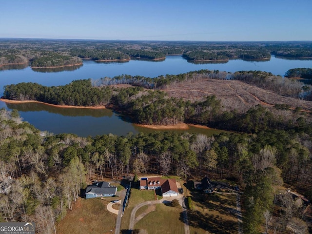 207 Lakeshore Way, Lagrange, GA 30240 - aerial view of property's location with a forest and a nearby body of water