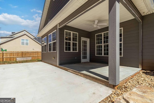 view of patio featuring a gate and a fenced backyard