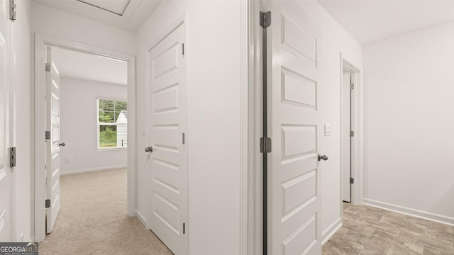 hall with baseboards