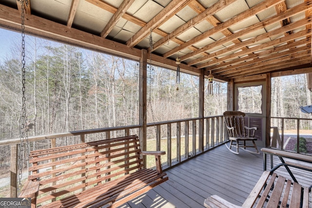 view of sunroom