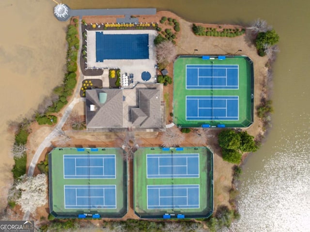 birds eye view of property