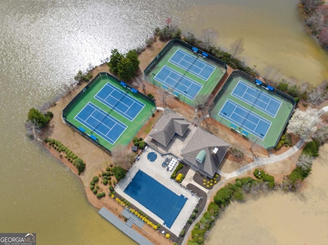 birds eye view of property