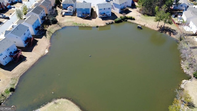 1295 Leisure Lake Dr, Lawrenceville, GA 30044 - birds eye view of property with a water view