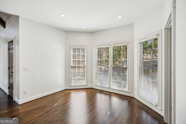 8625 Anchor On Lanier Ct, Gainesville, GA 30506 - unfurnished dining area featuring wood finished floors, recessed lighting, and baseboards