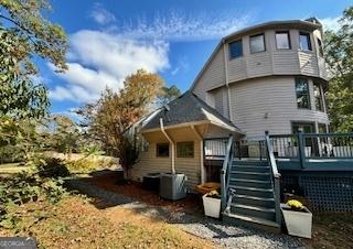 3810 Galloway Dr NE, Roswell, GA 30075 - rear view of property with stairs and a deck
