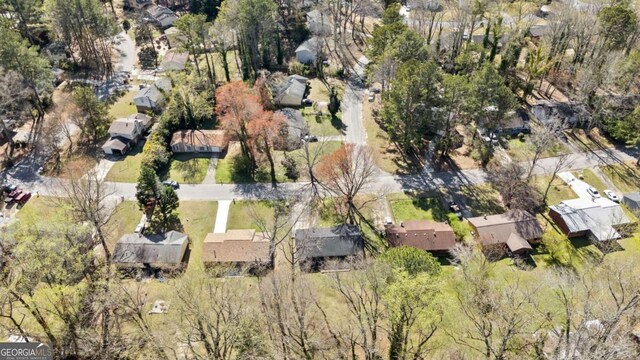 aerial view with a residential view