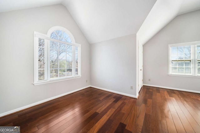 931 New Bedford Dr, Marietta, GA 30068 - interior space with vaulted ceiling, baseboards, and wood-type flooring