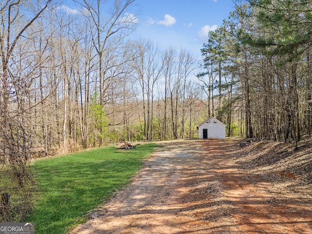 11637 Brown Bridge Rd, Covington, GA 30016 - view of dirt / gravel road with a wooded view
