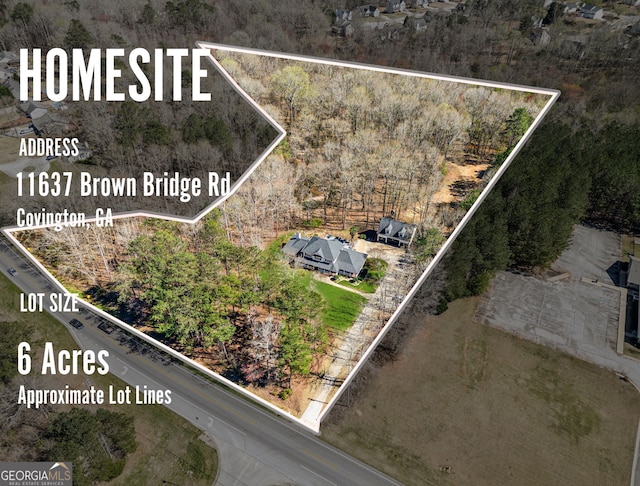 11637 Brown Bridge Rd, Covington, GA 30016 - view of property location with property parcel outlined