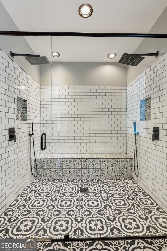11637 Brown Bridge Rd, Covington, GA 30016 - bathroom with a shower stall and recessed lighting