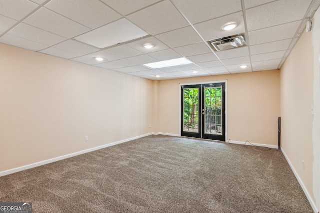 11637 Brown Bridge Rd, Covington, GA 30016 - spare room with carpet flooring and a paneled ceiling