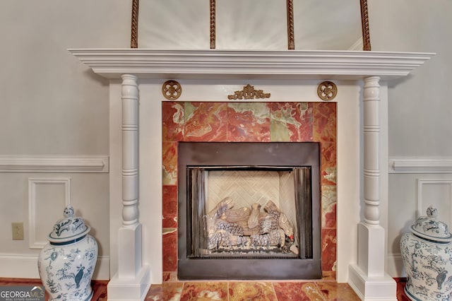 1575 Oak Mountain Rd, Shiloh, GA 31826 - detailed view of a tile fireplace