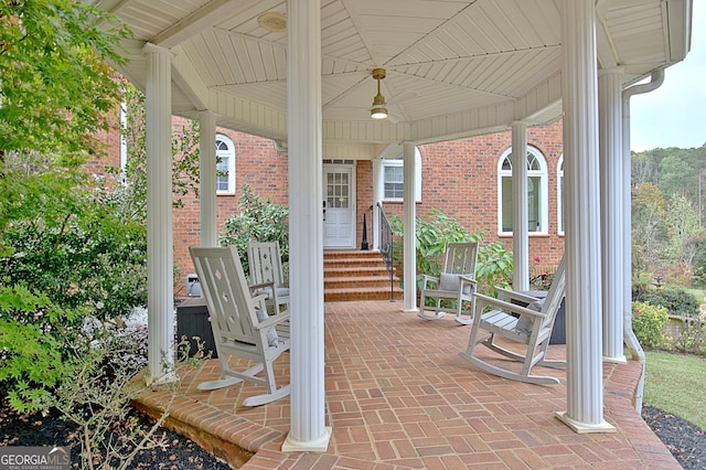 1575 Oak Mountain Rd, Shiloh, GA 31826 - view of patio / terrace featuring a ceiling fan