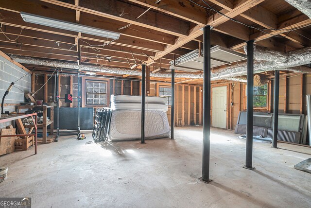 view of basement