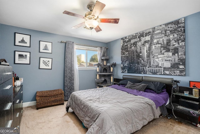 385 Ralph Mcgill Blvd NE Unit D, Atlanta, GA 30312 - bedroom with carpet flooring, a ceiling fan, and baseboards